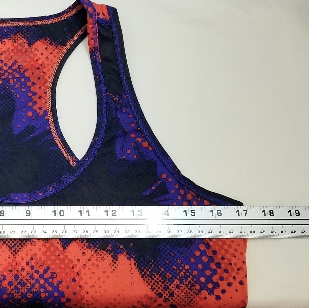 Athleta Women's Racerback Active Workout Orange Purple Black Tank Top,  Medium - Picture 5 of 7